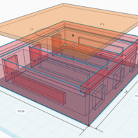 Mini Bookshelf Modular CAD XRay